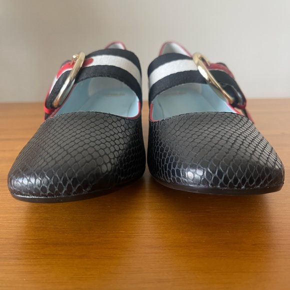 NIB Frances Valentine Katy Snake Printed Leather Maryjanes Size 8.5 - Picture 5 of 15